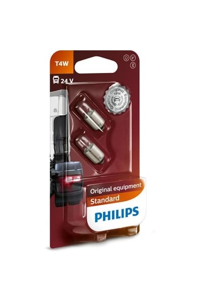 T4W 24V 4W BA9s Premium/Vision Blister 2 St. duo Philips