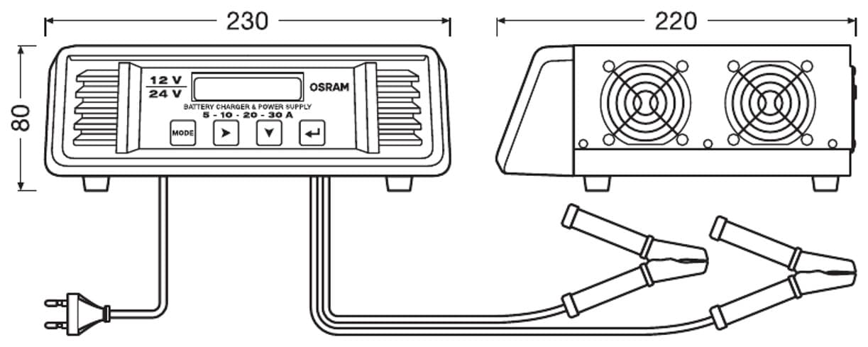 BATTERYcharge PRO Batterie Ladestation 30A 1 St. OSRAM