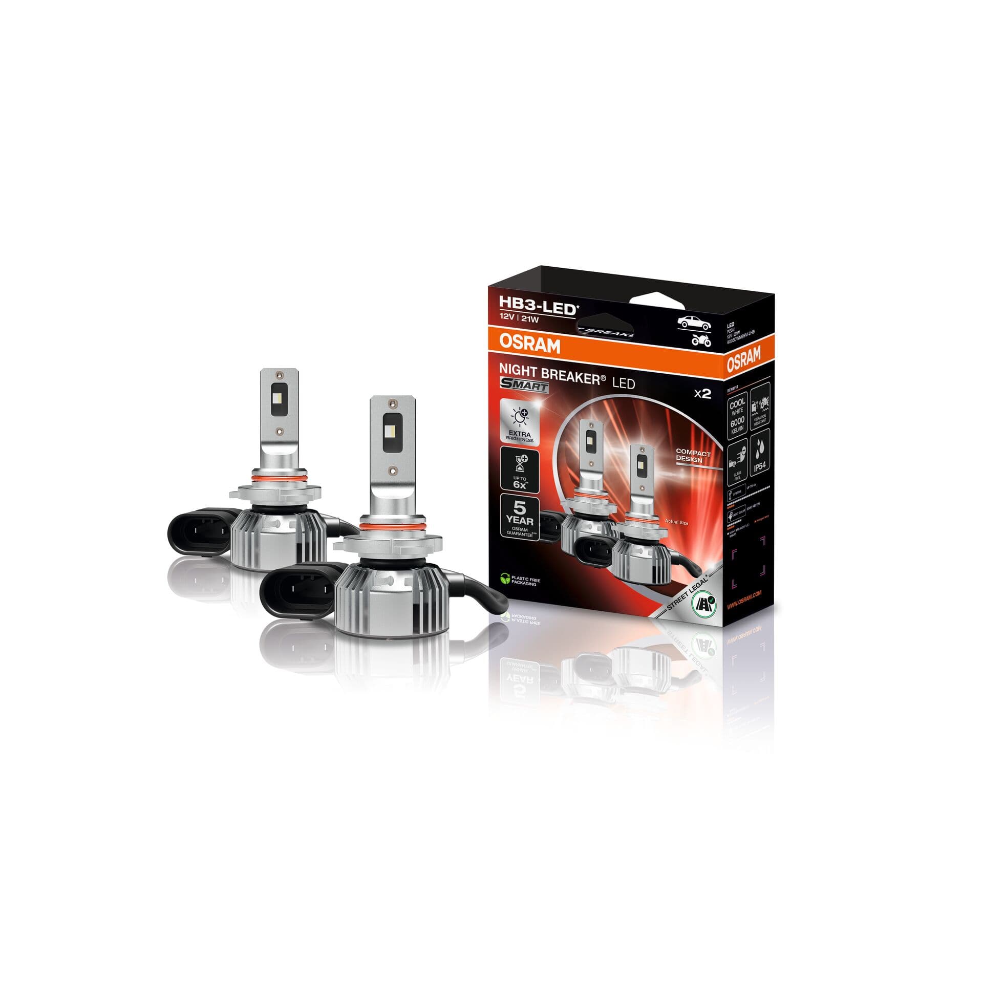 HB3 NIGHT BREAKER LED SMART +330% StVZO-Konforme LED 2 St. OSRAM