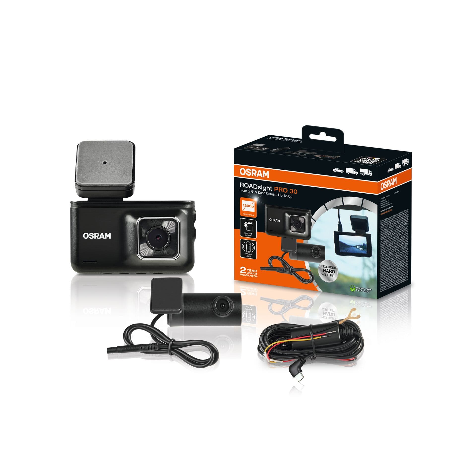 ROADsight PRO 30 Dash Camera 1296p 12/24V 1 St. OSRAM