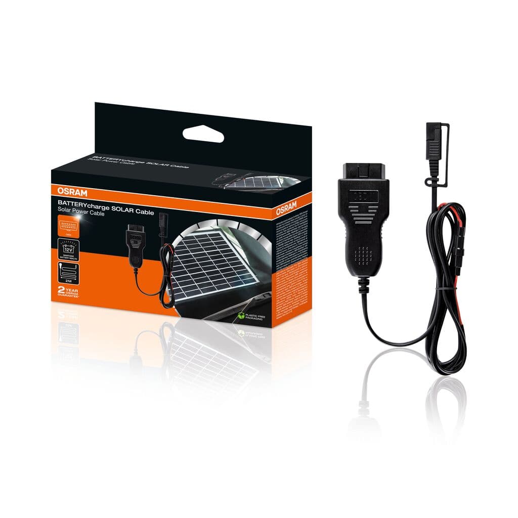 BATTERYcharge SOLAR Kabel für Solarbetrieb Batteriewartung 1 St. OSRAM