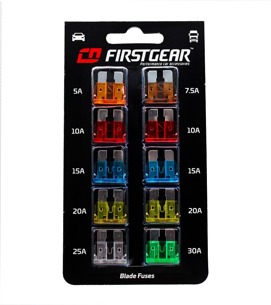 KFZ-Flachsicherungen UNI Ersatzsicherungen 10 St. Blister FirstGear