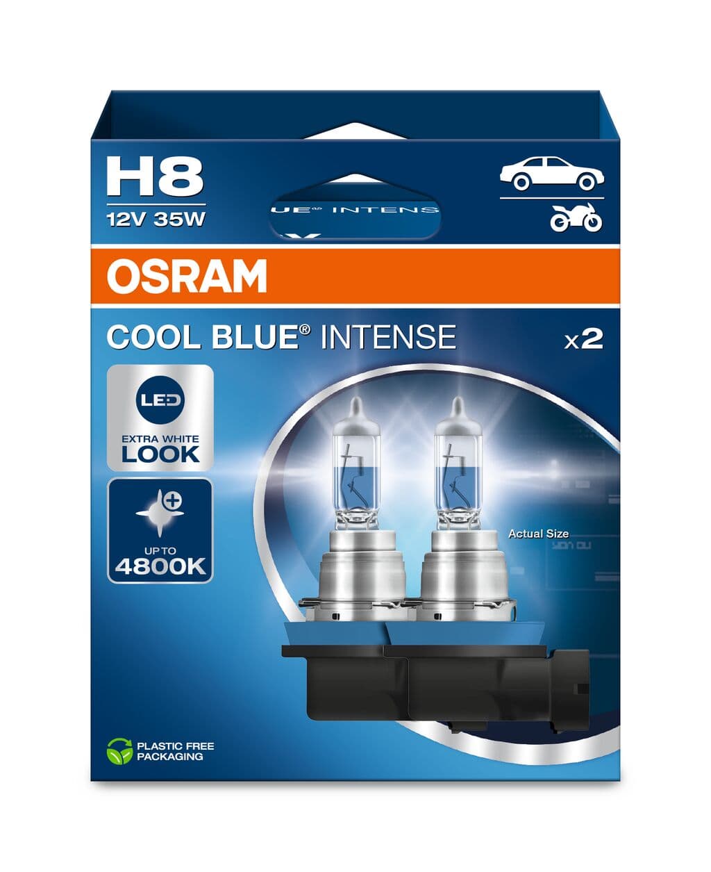 H8 12V 35W PGJ19-1 Cool Blue INTENSE NextGen. 4800K +100% 2 St. OSRAM