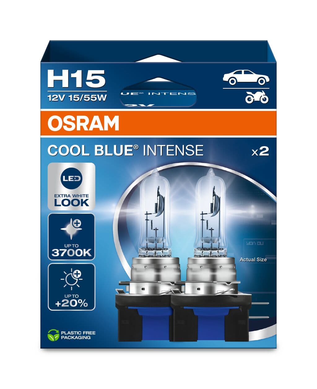 H15 12V 15/55W PGJ23t-1 Cool Blue INTENSE NextGen. 3700K +100% Duo 2 St. OSRAM