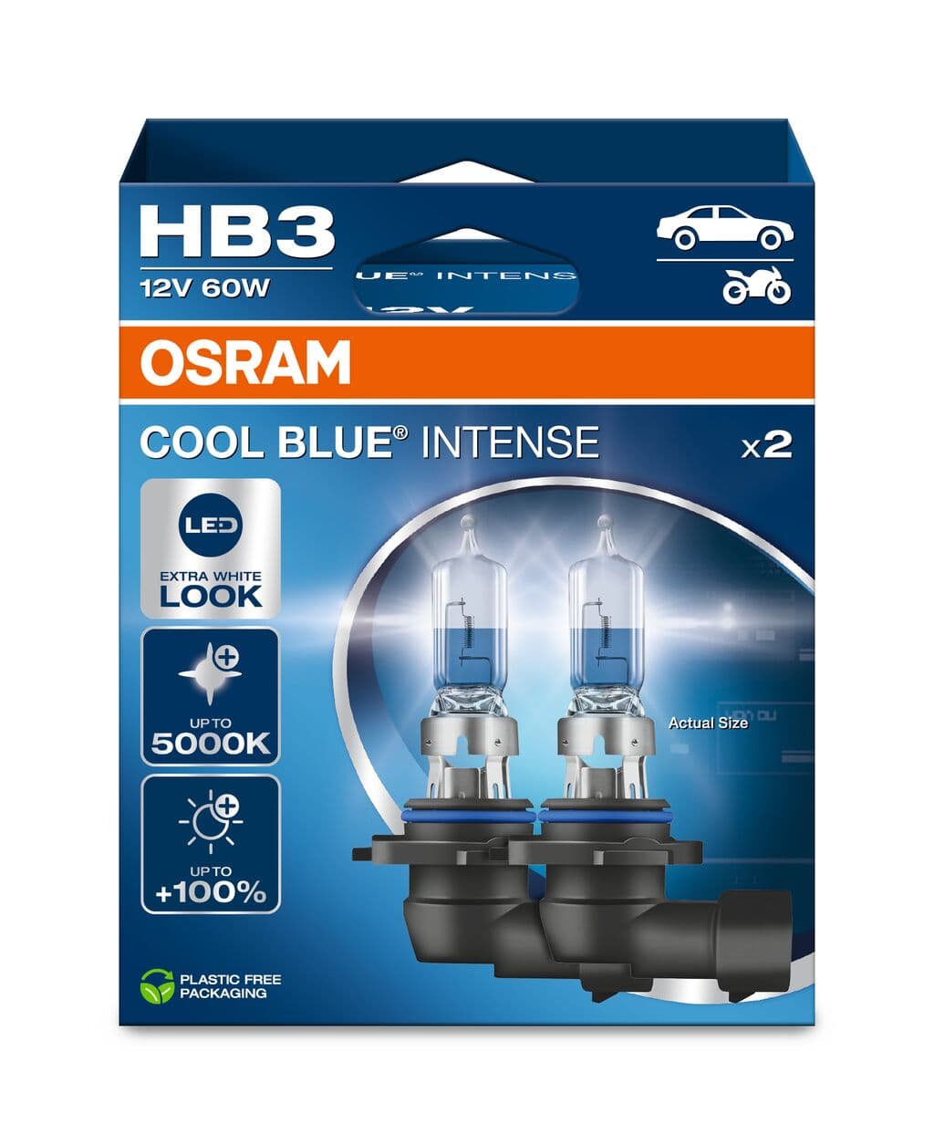 HB3 12V 60W P20d Cool Blue INTENSE NextGen. 5000K +100% Duo 2 St. OSRAM