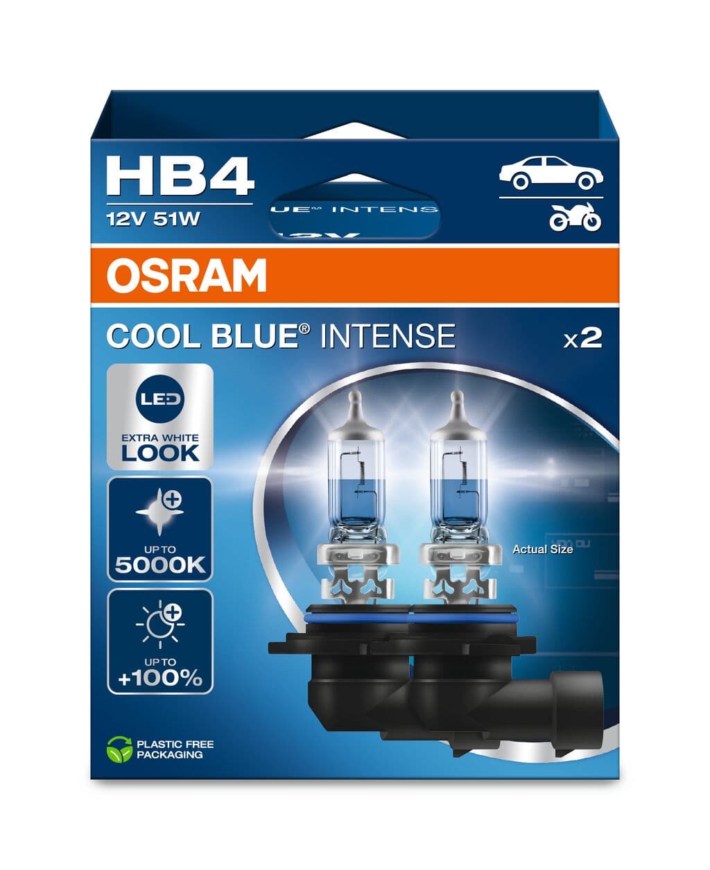 HB4 12V 51W P22d Cool Blue INTENSE NextGen. 5000K +100% Duo 2 St. OSRAM