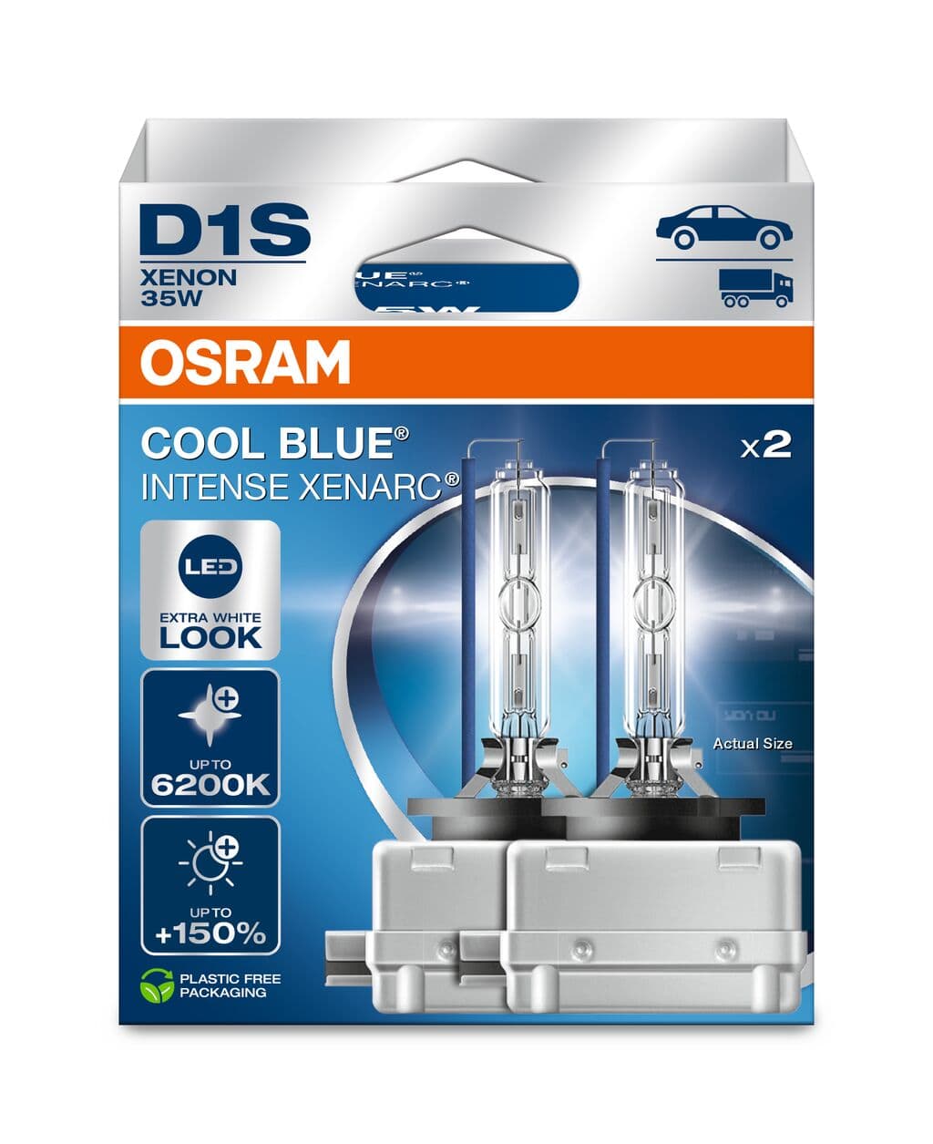 D1S 35W PK32d-2 XENARC COOL BLUE INTENSE NextGen. 6200K +150% 2 St. OSRAM