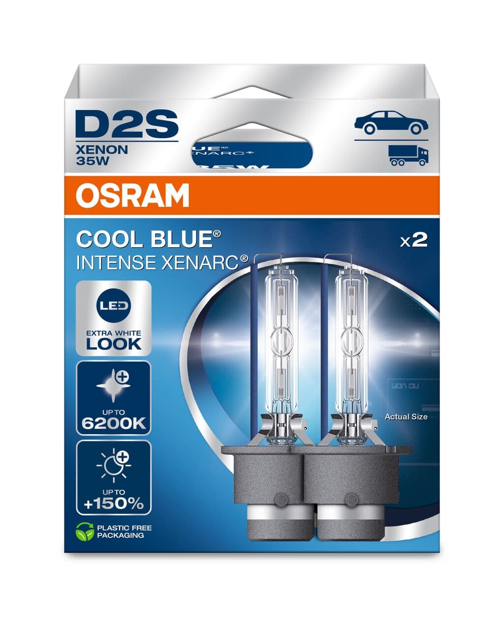 D2S 35W P32d-2 XENARC COOL BLUE INTENSE NextGen. 6200K +150% 2 St. OSRAM