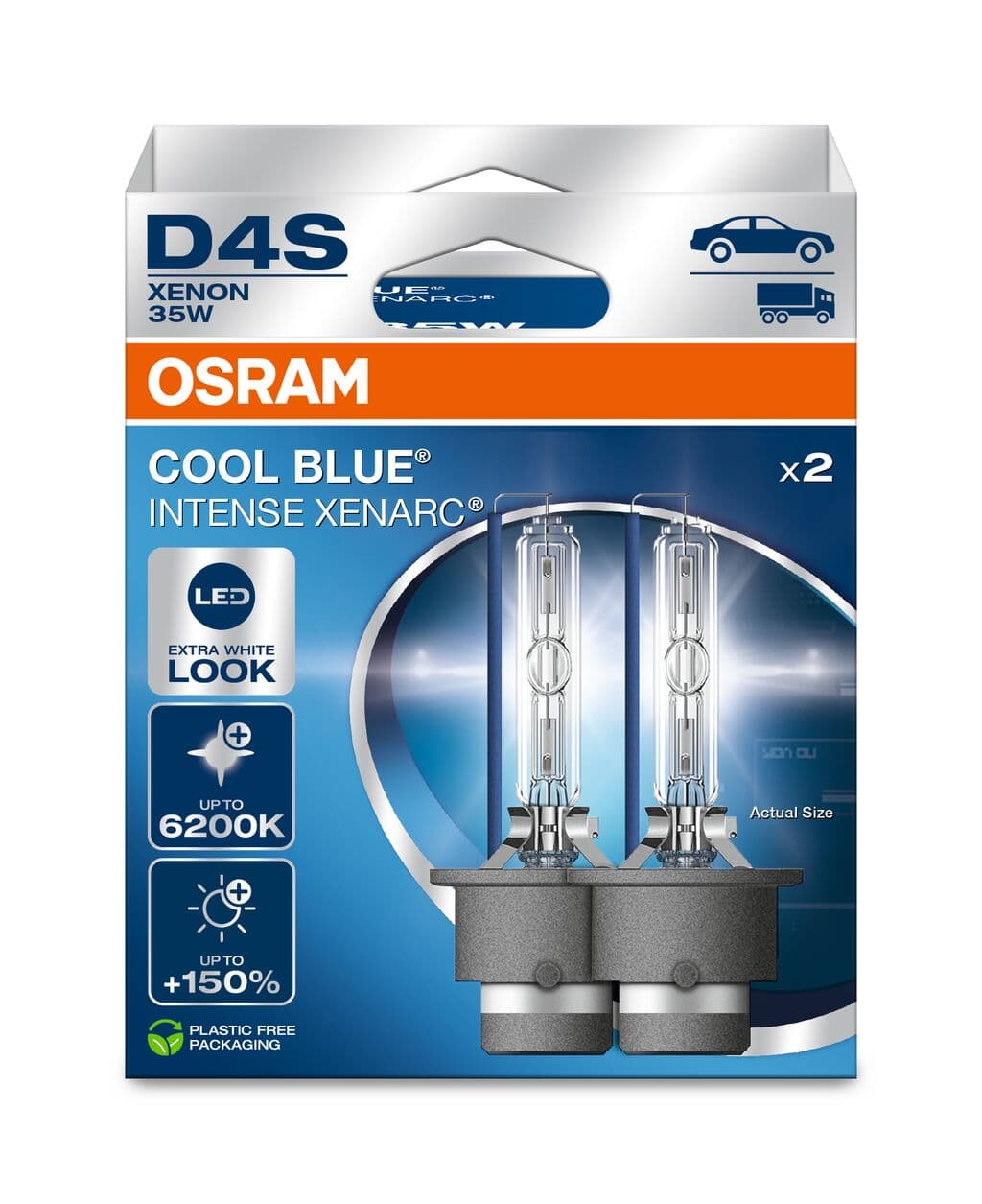 D4S 12V+24V 35W P32d-5 XENARC COOL BLUE INTENSE NextGen. 6200K +150% 2 St. OSRAM