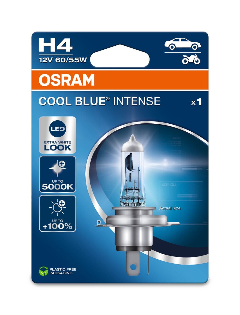 H4 12V 60/55W P43t Cool Blue INTENSE NextGen. 5000K +100% 1 St. OSRAM