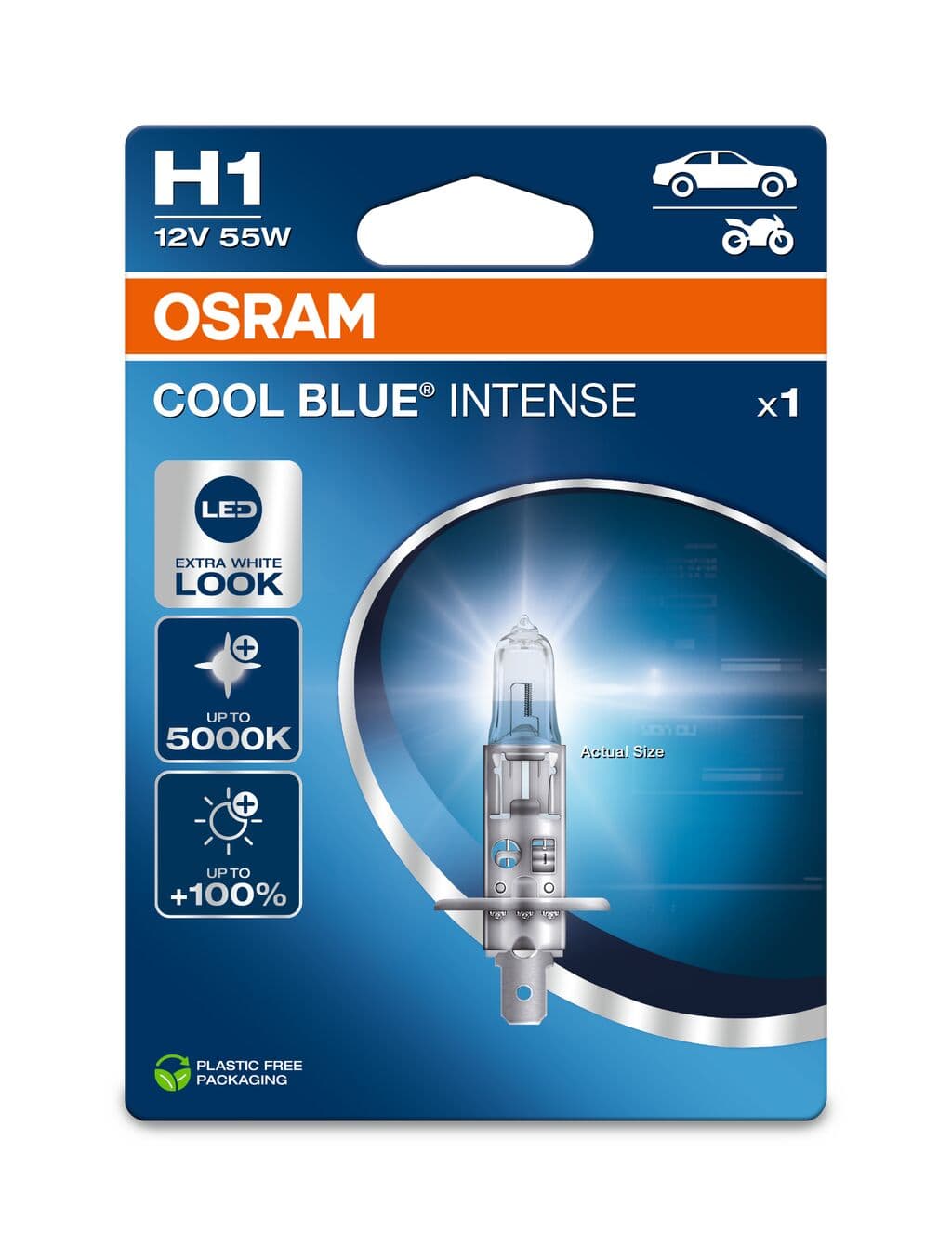 H1 12V 55W P14.5s Cool Blue INTENSE NextGen. 5000K +100% 1 St. OSRAM