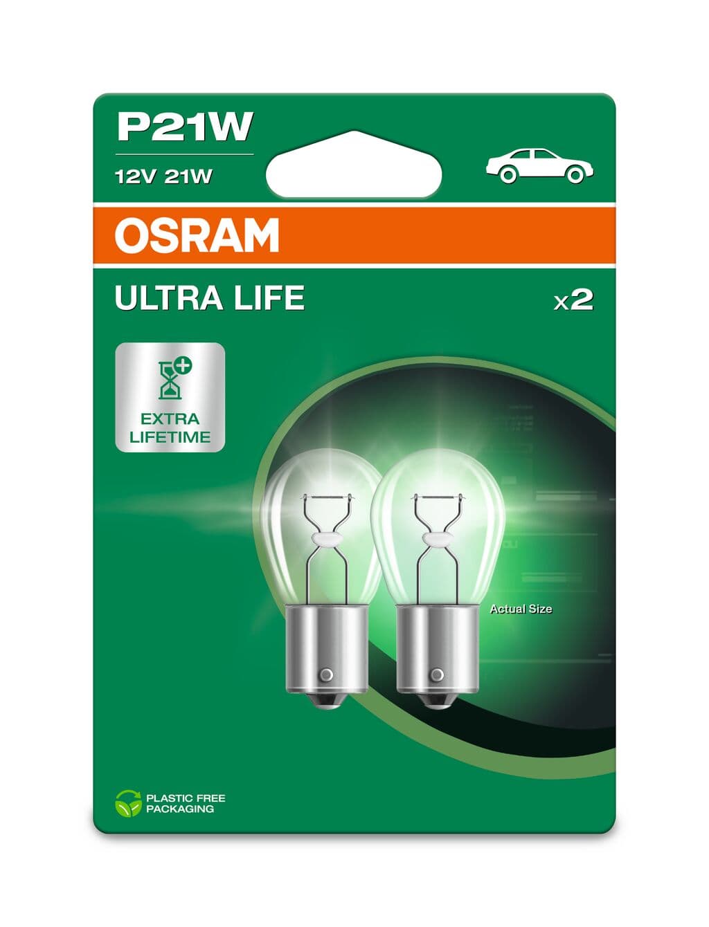 P21W 12V 21W BA15s ULTRA LIFE 2 St. Blister OSRAM