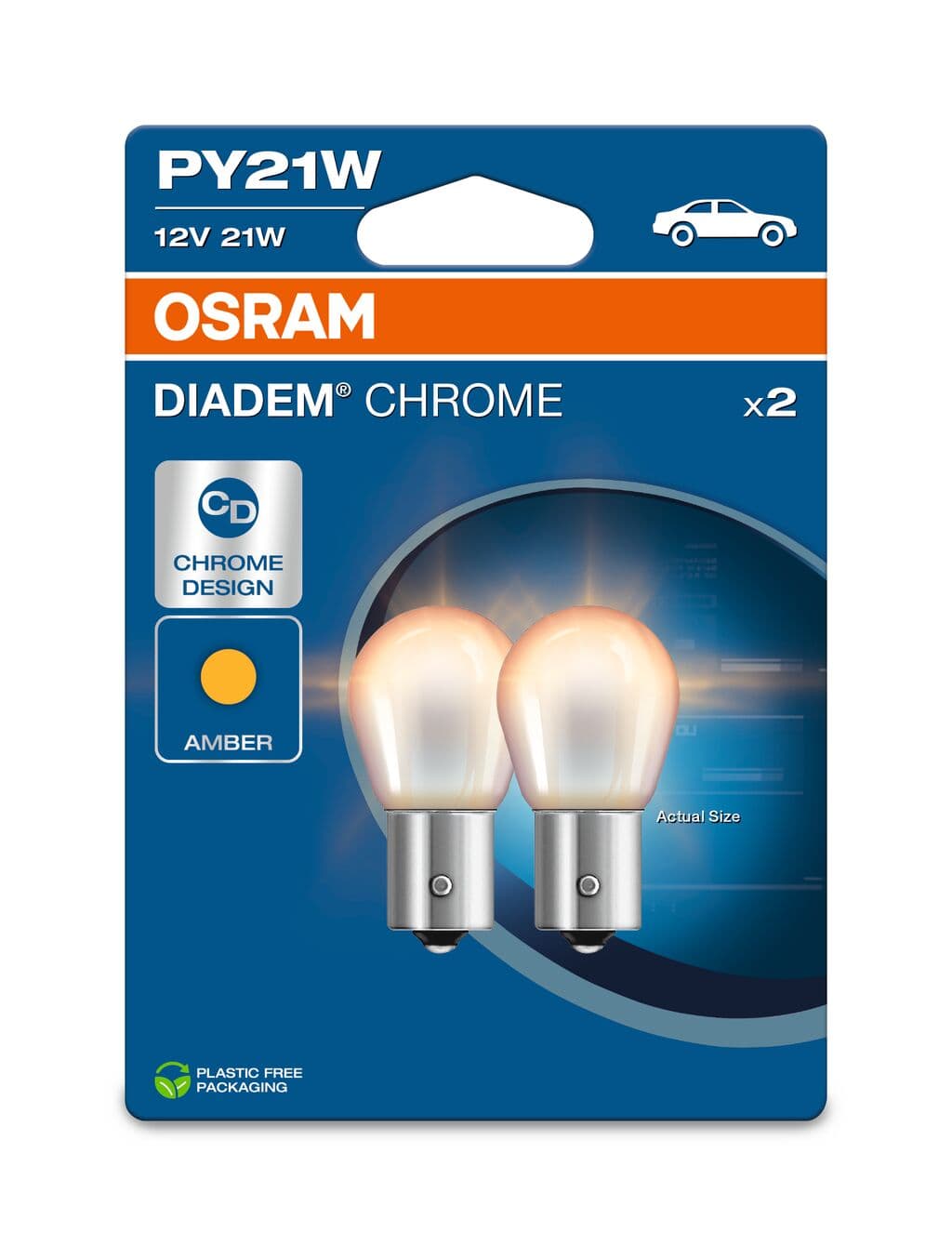 PY21W 12V 21W BAU15s Diadem Chrome NextGen. 2 St. Blister OSRAM
