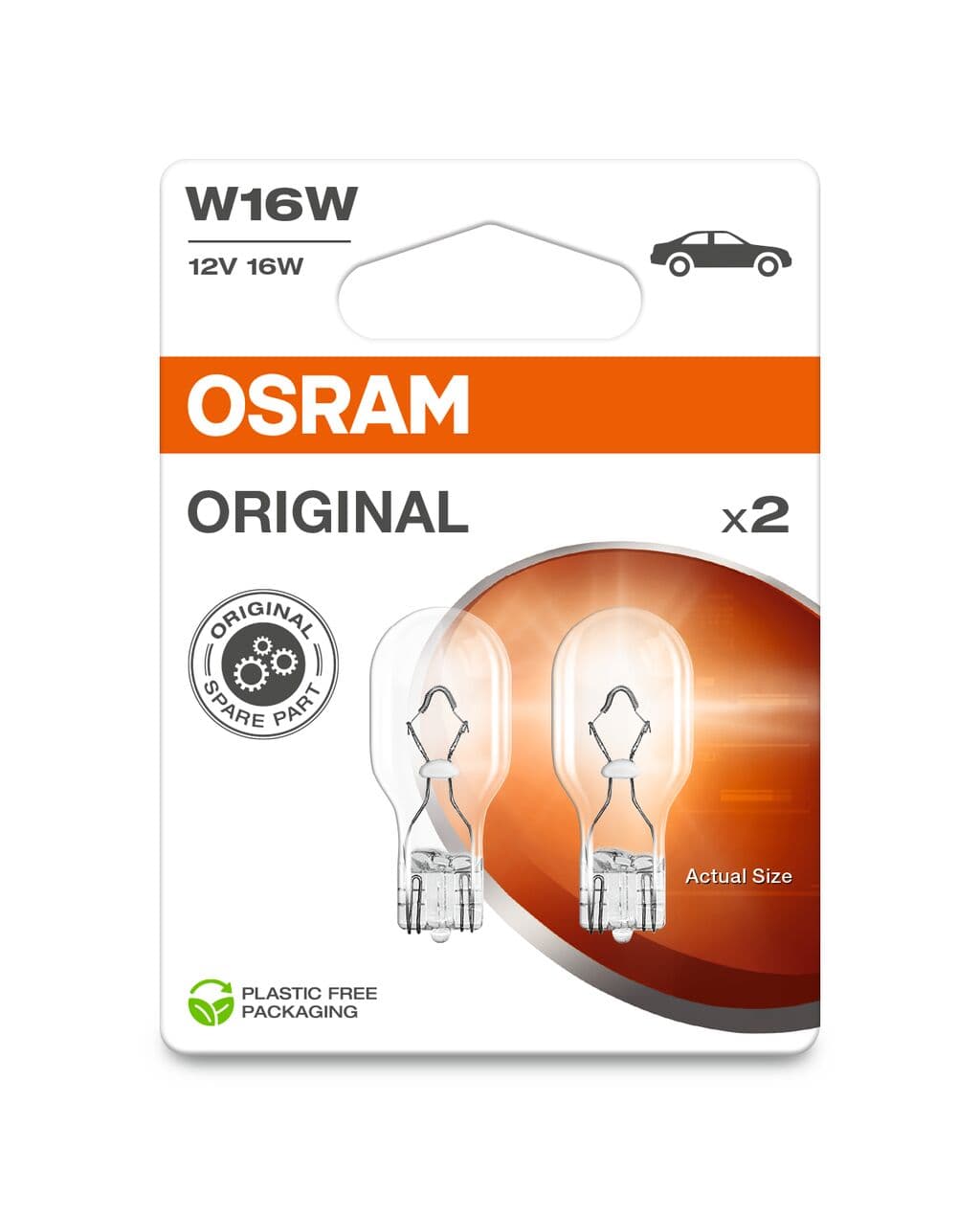 W16W 12V 16W W2,1x9,5d 2 St. Blister OSRAM
