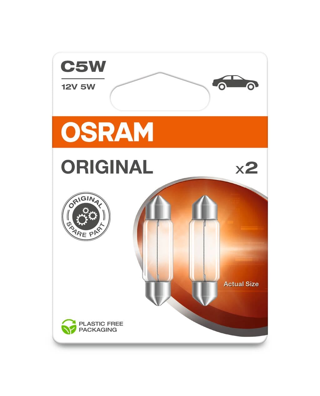 C5W 12V 5W SV8,5-8 36mm Soffitte 2 St. Blister OSRAM