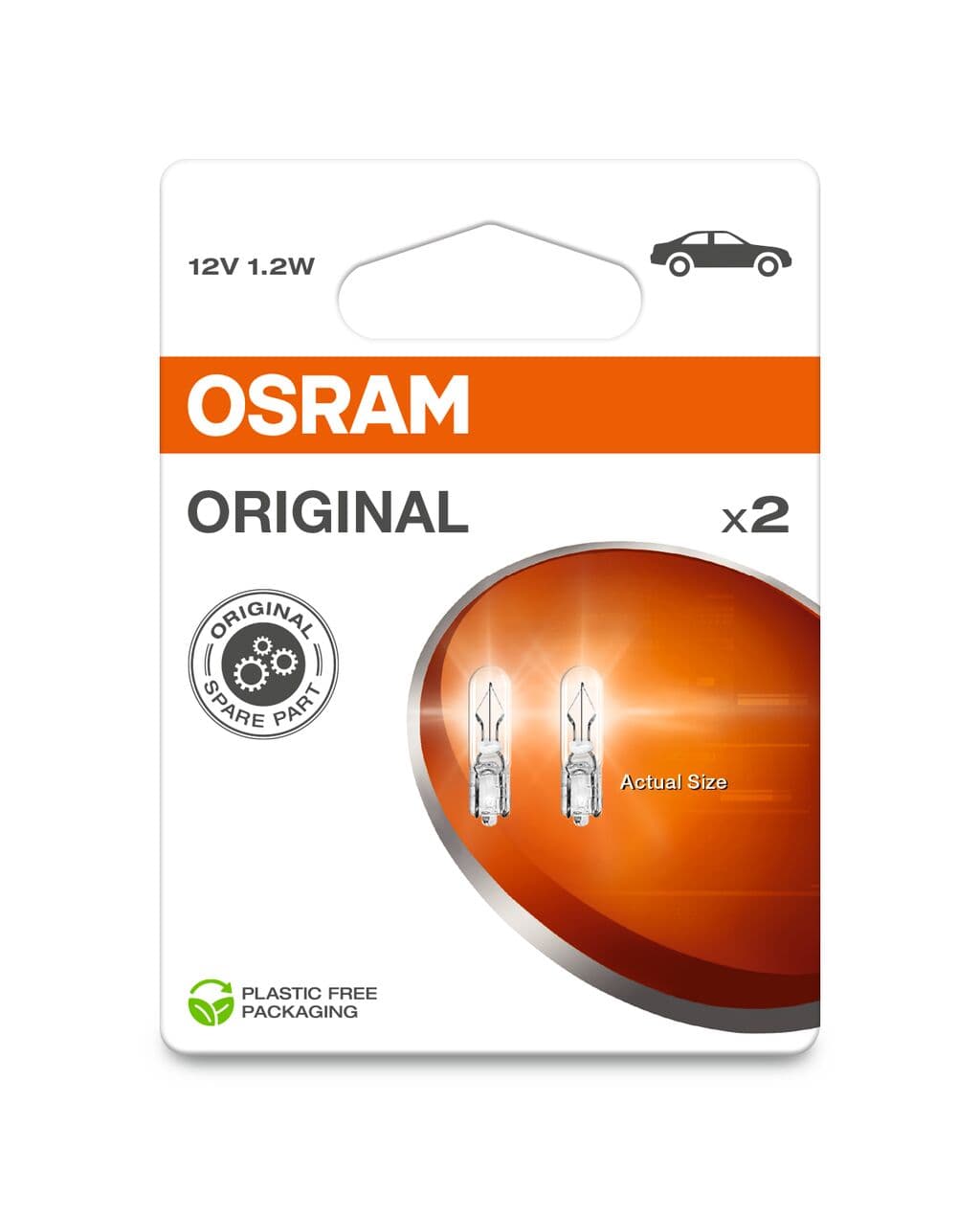 W1,2W 12V 1,2W W2x4,6d 2 St. Blister OSRAM