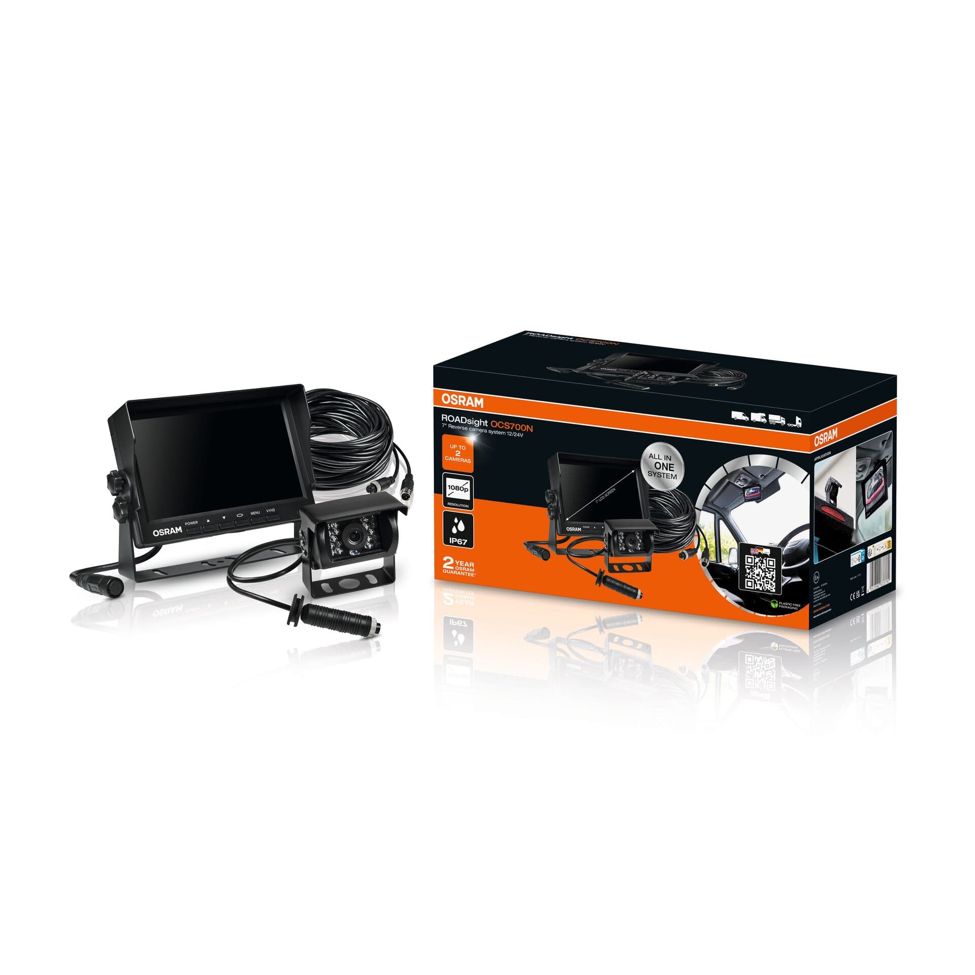 ROADsight 7 Zoll Rückfahrtskamera System 1 St. OSRAM
