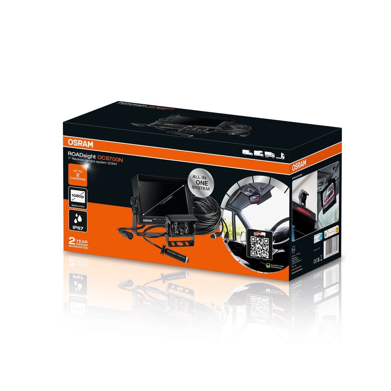 ROADsight 1080p Drachtlose Rückfahrtskamera System 1 St. OSRAM