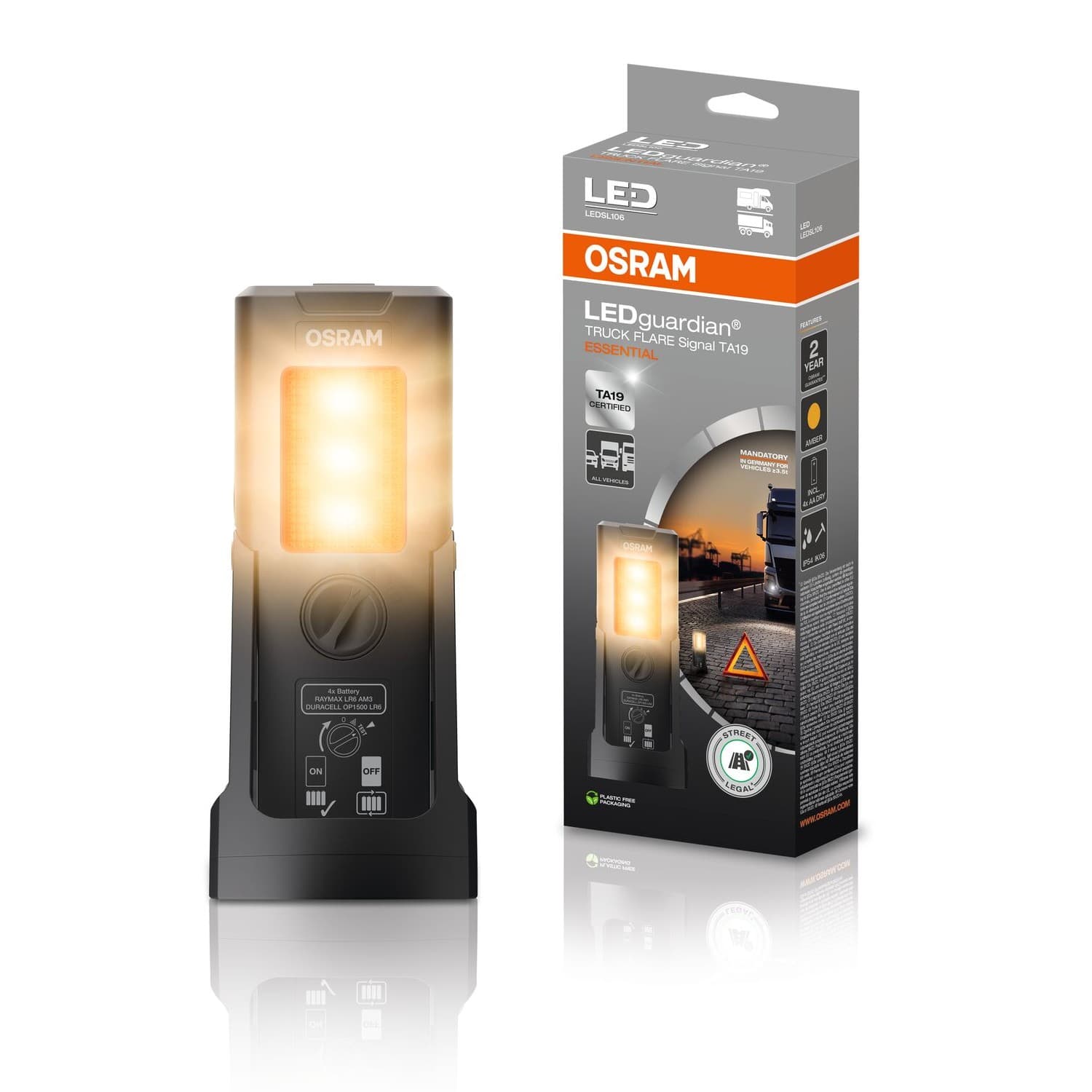 LEDGuardian® Truck Flare TA19 ESSENTIAL Notleuchte/Taschenlampe 1 St. OSRAM