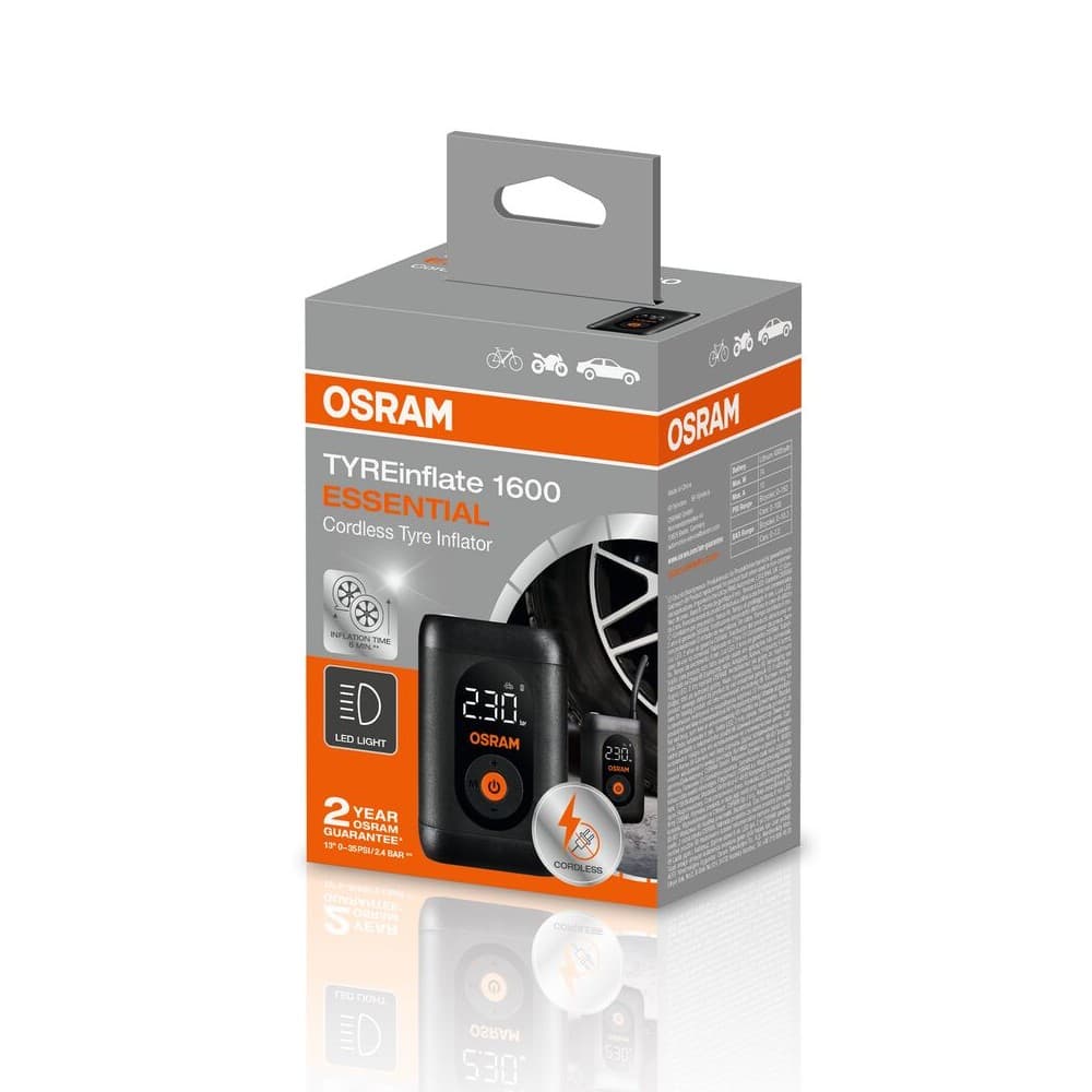 TYREinflate 1600 ESSENTIAL Reifenpumpe wiederaufladbar 1 St. OSRAM