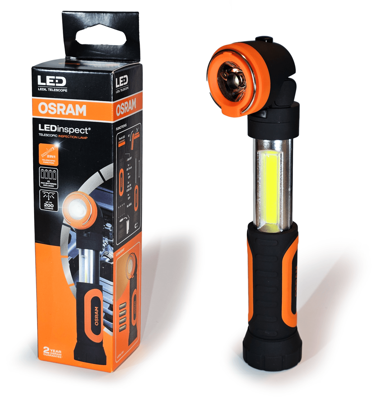 LEDInspect TELESCOPIC 2in1 mit Magnet OSRAM