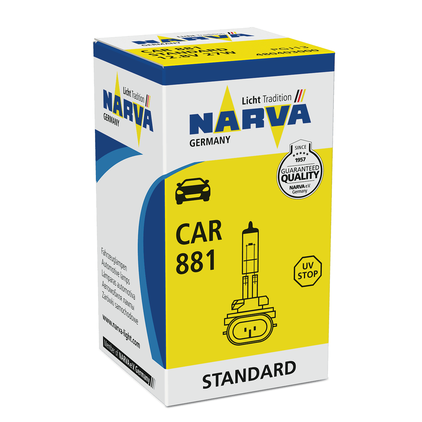 881 12,8V 27W PGJ13 12V 27W PGJ13 HALOGEN NARVA