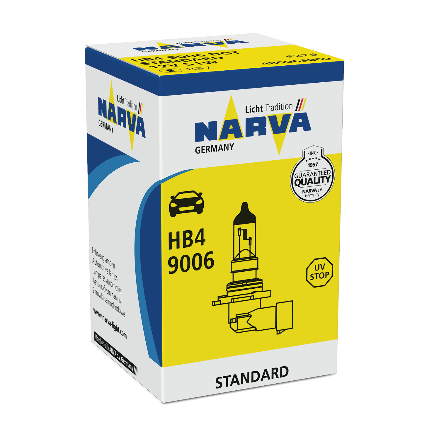 HB4/9006 12V 51W P22d HALOGEN NARVA