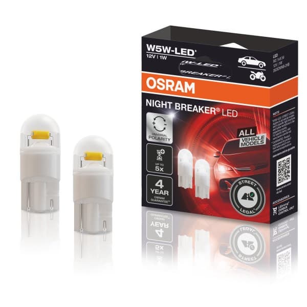 W5W LED W5W 12V 1W W2.1x9.5d GEN2 mit Straßenzulassung 6000K Blister 2 St. OSRAM