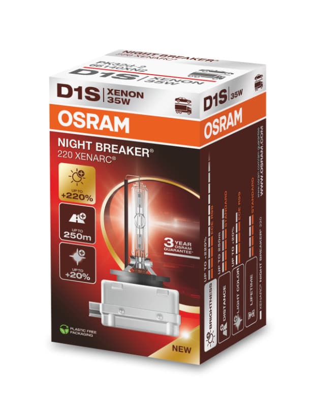 D1S 35W XENARC® NIGHT BREAKER® 220 3 Jahre Garantie* 1 St. OSRAM