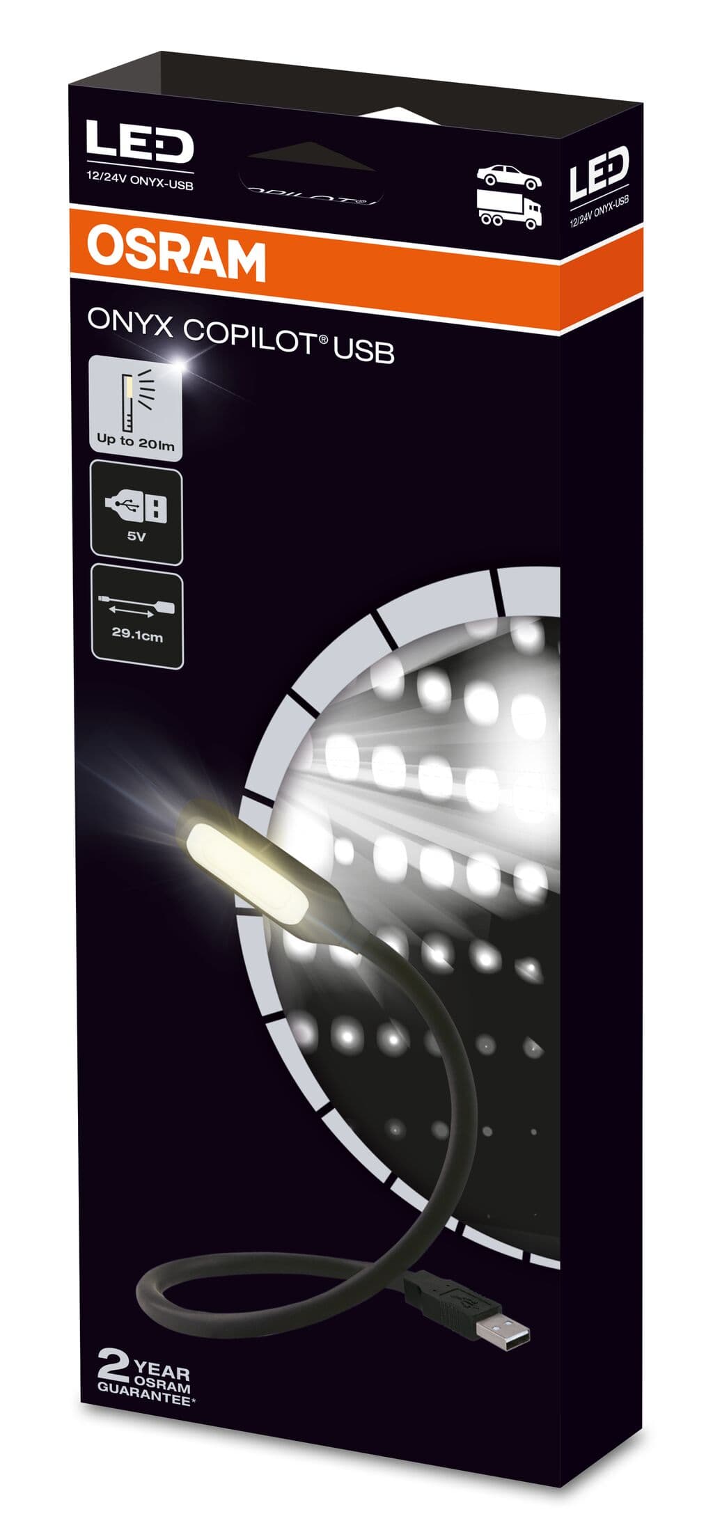 ONYX Copilot Flexibles LED Leselicht 12V/24V OSRAM