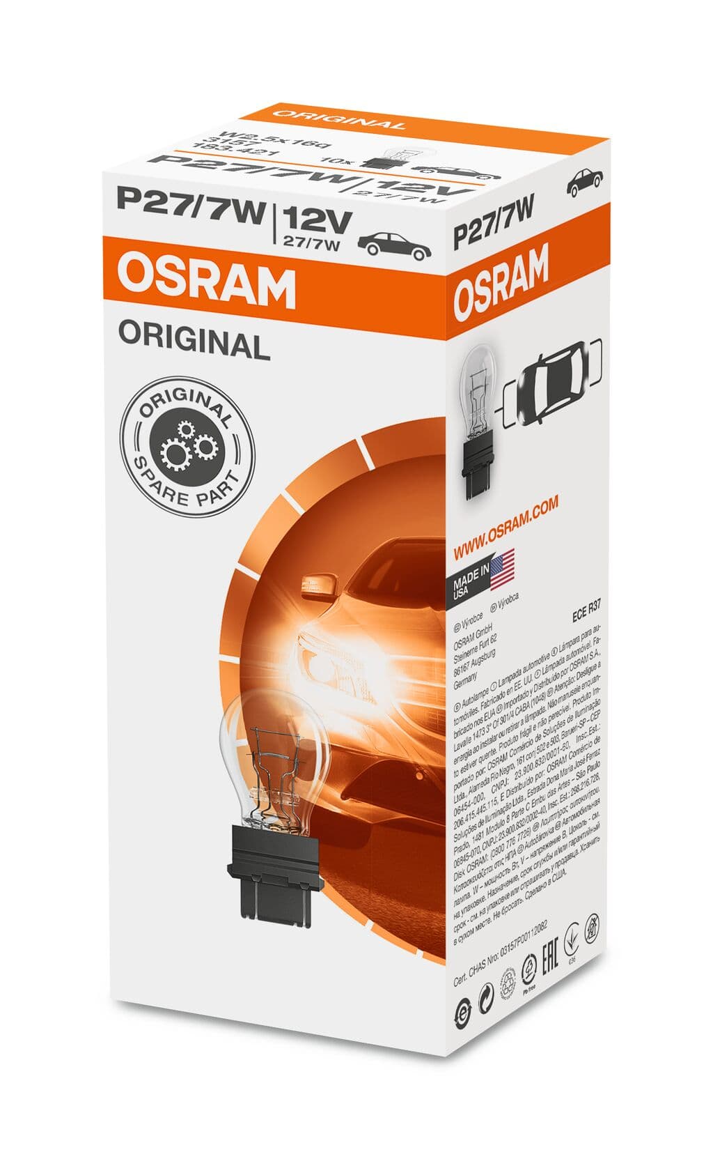 P27/7W 12V 27/7W W2,5x16q 1 St. OSRAM
