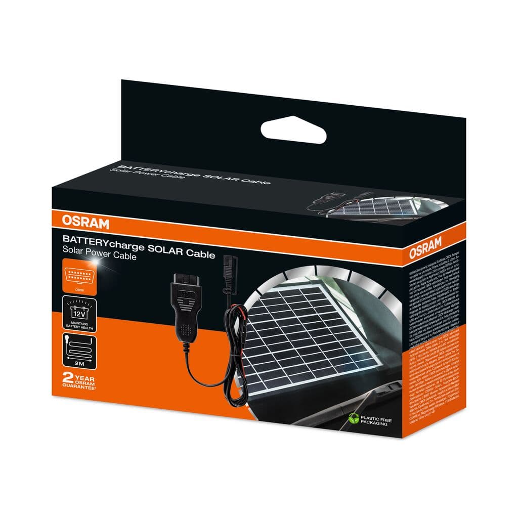 BATTERYcharge SOLAR Kabel für Solarbetrieb Batteriewartung 1 St. OSRAM