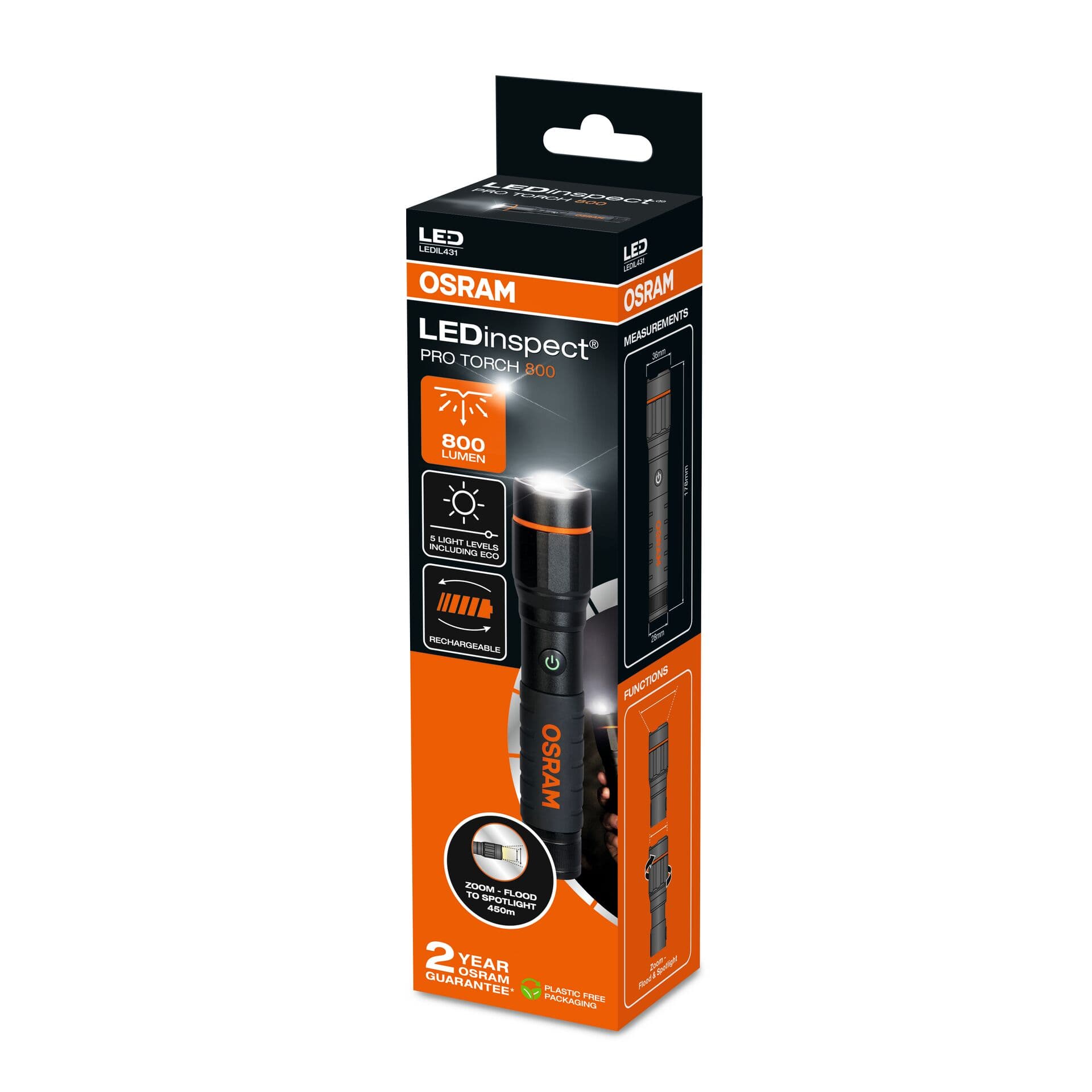 LEDinspect PRO TORCH 800 1 St. OSRAM
