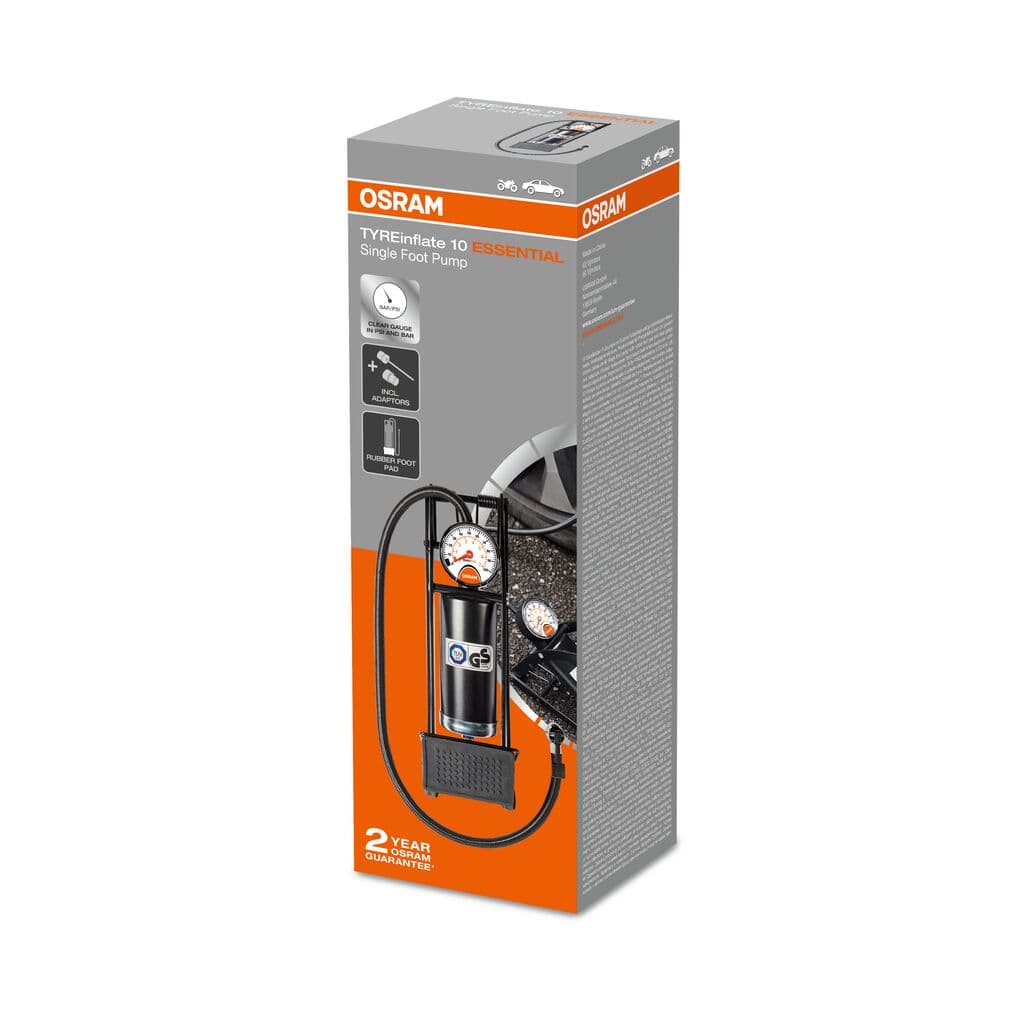 TYREinflate 10 ESSENTIAL Fuß-Luftpumpe 1 St. OSRAM