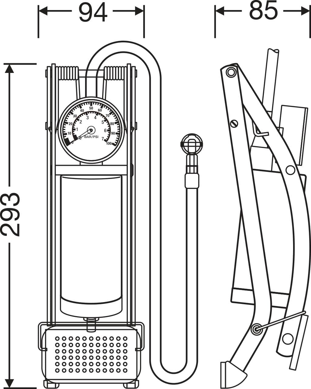TYREinflate 10 ESSENTIAL Fuß-Luftpumpe 1 St. OSRAM