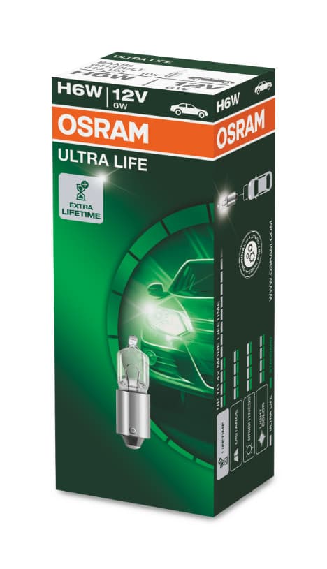 H6W 12V 6W BAX9s ULTRA LIFE 1 St. Faltschachtel OSRAM