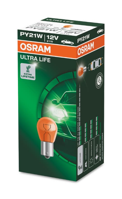 PY21W 12V 21W BAU15s (gelb) ULTRA LIFE 1 St. Faltschachtel OSRAM