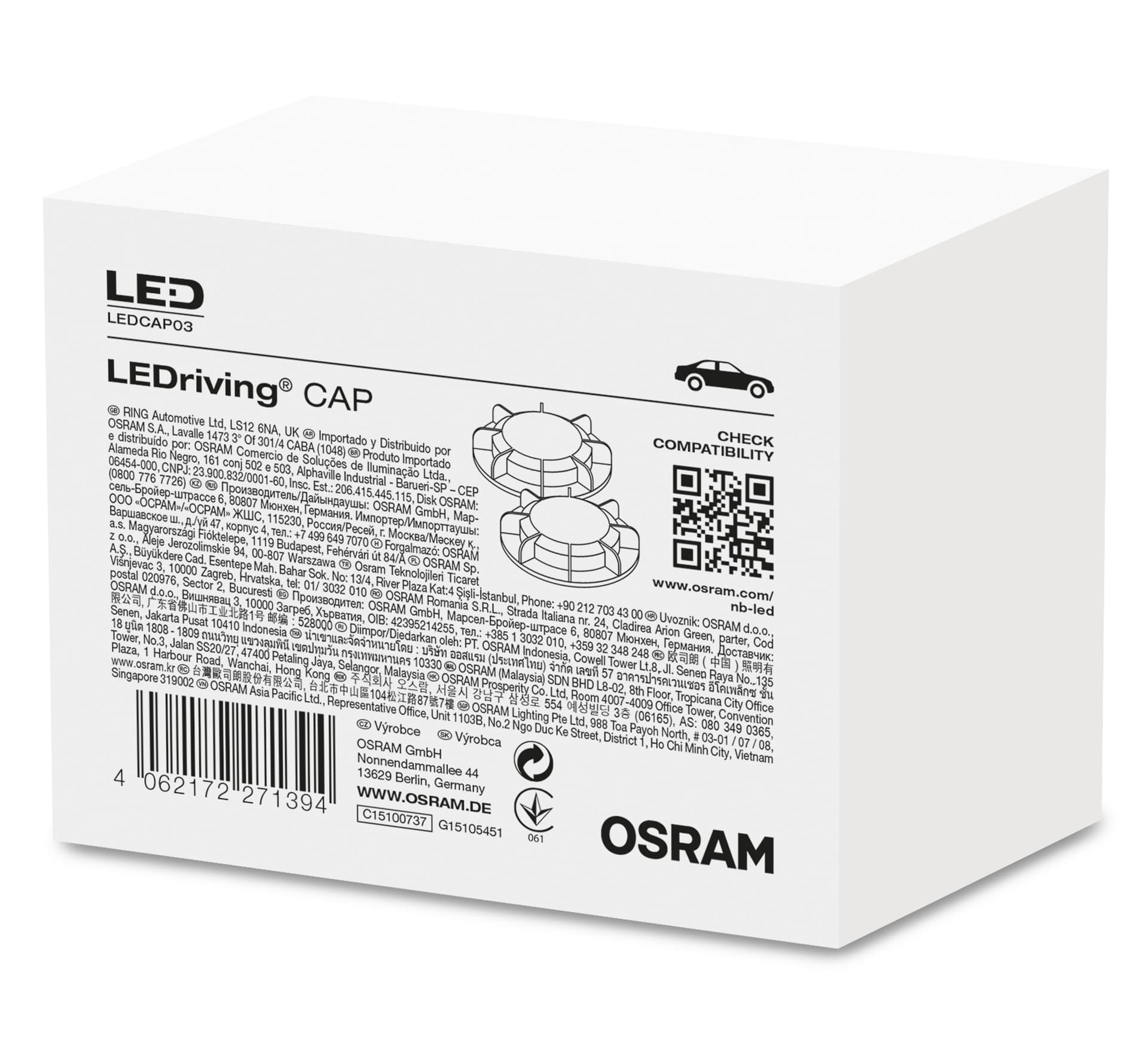 H7 LEDriving CAP LEDCAP03 für NIGHT BREAKER LED H7-LED 2 St. OSRAM