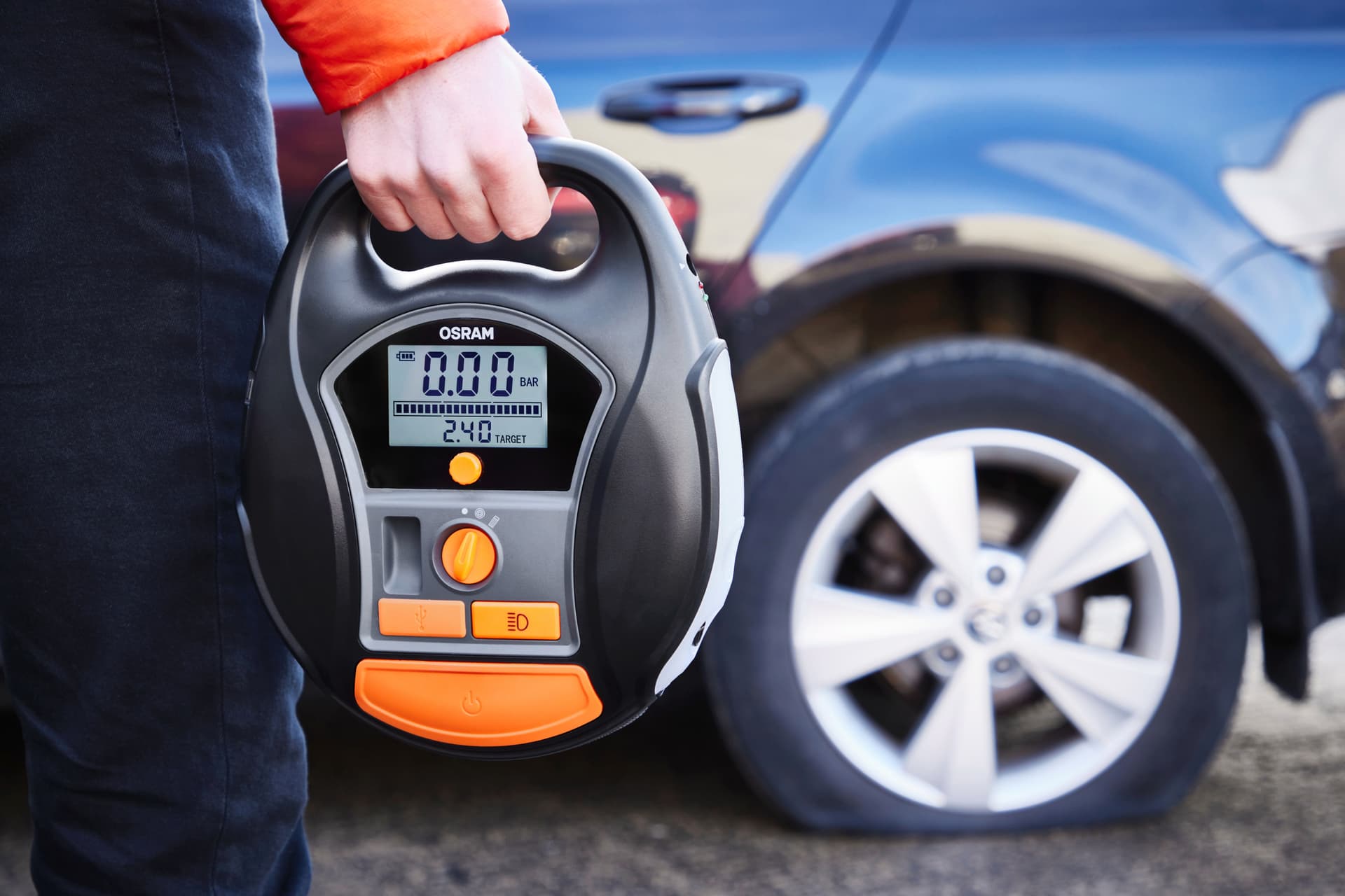 TYREinflate 6000 Schnelle Reifenpumpe wiederaufladbar 2 Jahre Garantie OSRAM