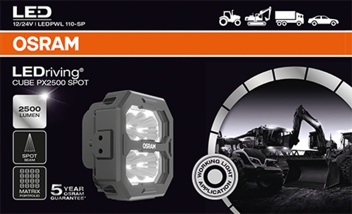LEDriving® Cube PX2500 Spot - Profesionelles Licht 1 St. OSRAM