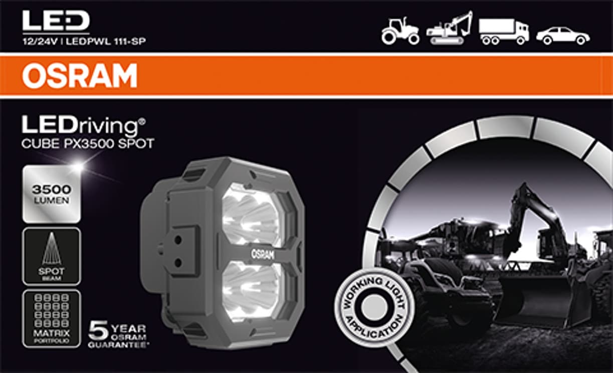 LEDriving® Cube PX3500 Spot - Profesionelles Licht 1 St. OSRAM