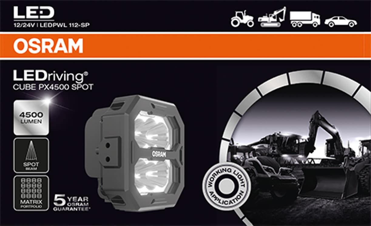 LEDriving® Cube PX4500 Spot - Profesionelles Licht 1 St. OSRAM