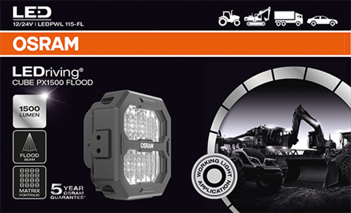 LEDriving® Cube PX1500 Flood - Profesionelles Licht 1 St. OSRAM