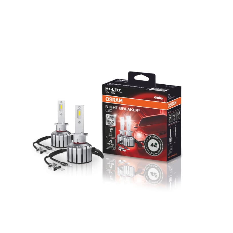 H1 NIGHT BREAKER LED 230% StVZO-Konforme LED-Nachrüstlampe 2 St. OSRAM