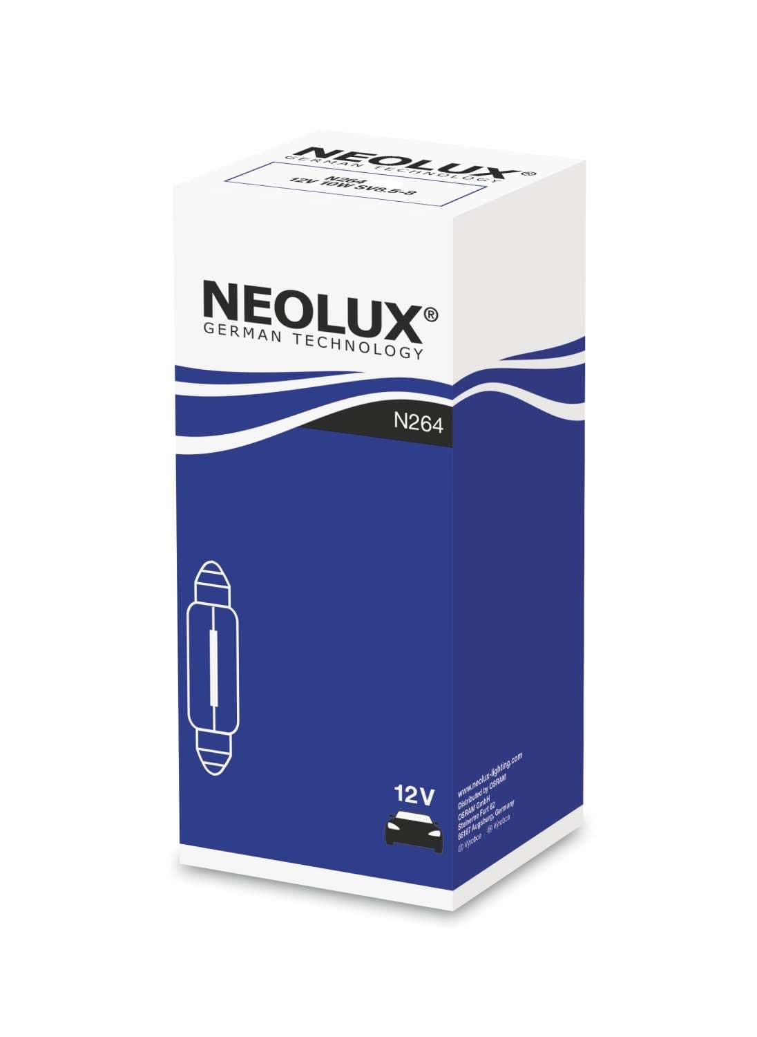 10W 12V SV8,5 - 8 43mm Soffitte Lang 1 St. NEOLUX