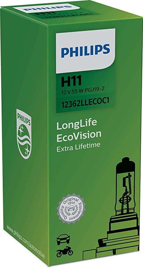 H11 12V 55W PGj19-2 LongerLife ECOVision 1 St. Philips