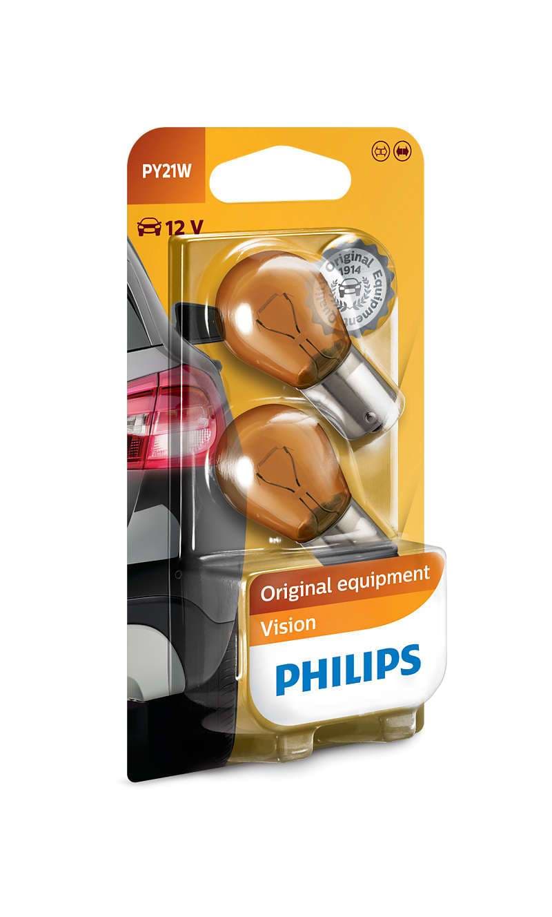 PY21W 12V 21W BAU15s Vision Original equipment 2 St. Blinker Philips