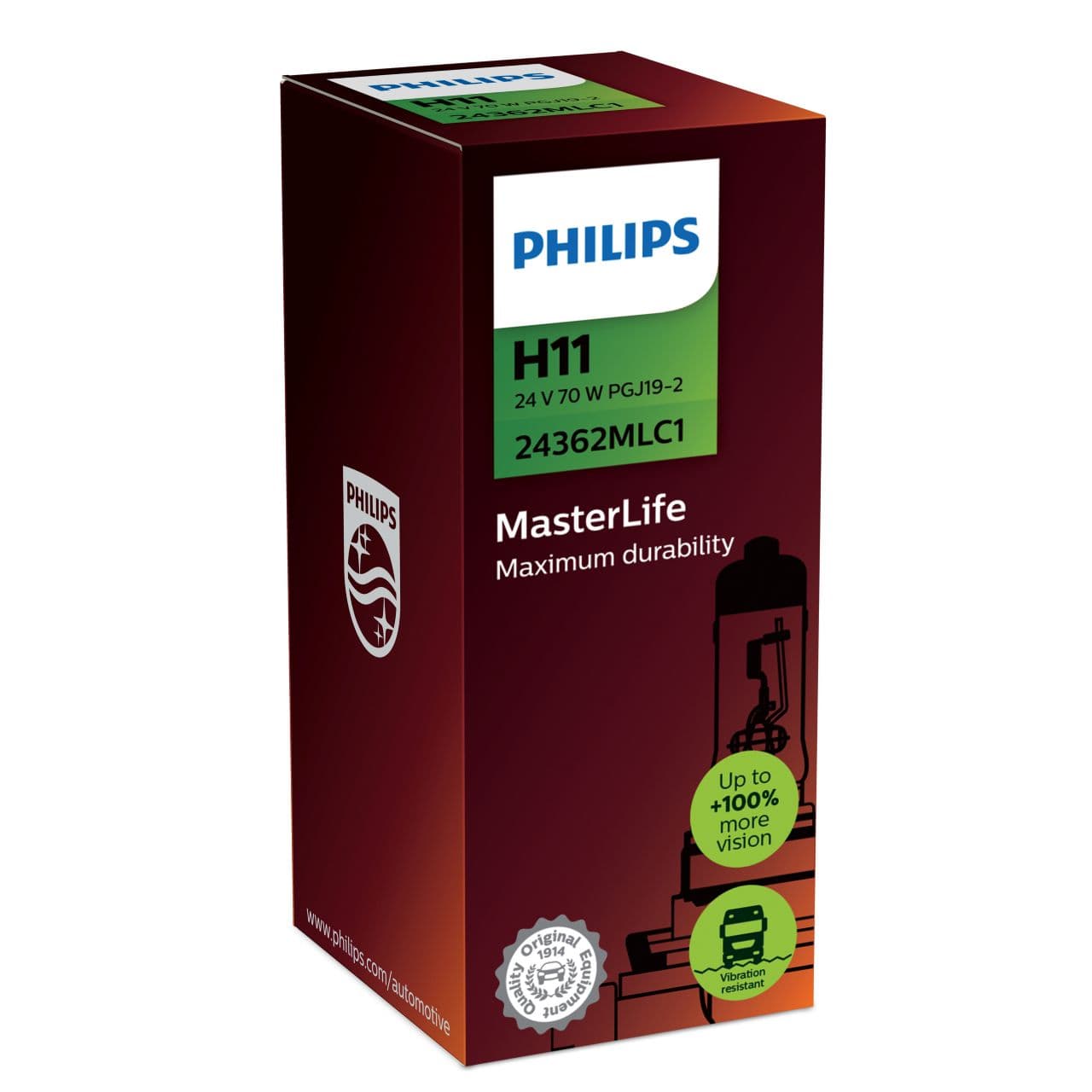 H11 24V 70W PGj19-2 MasterLife C1 1 St. Philips