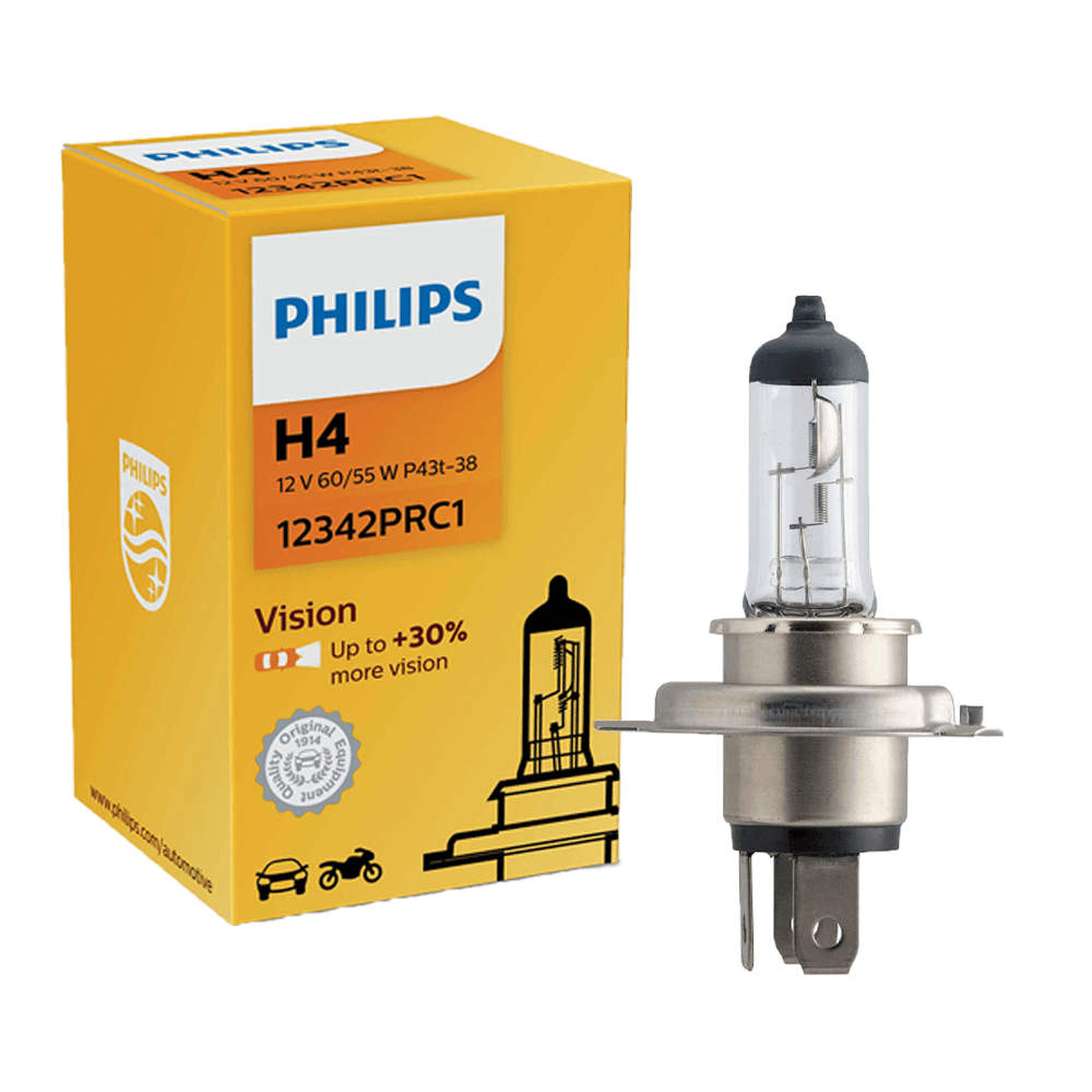 H4 12V 60/55W P43t-38 Vision +30% 1 St. Philips