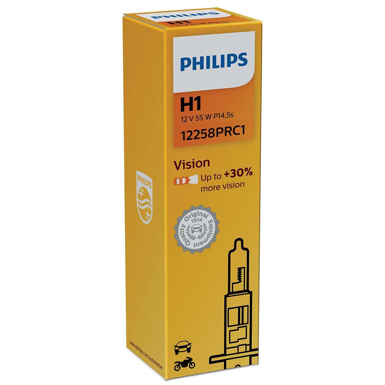 H1 12V 55W P14,5s (Premium) Vision +30% 1 St. Philips